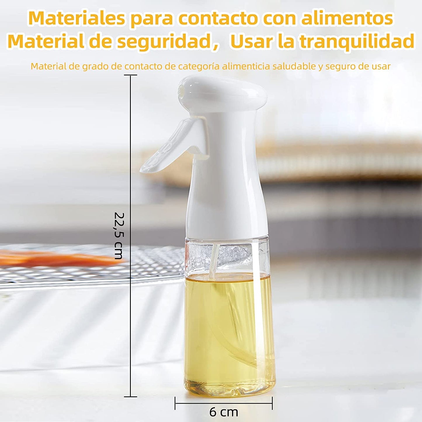 Botella de aceite con spray para cocina