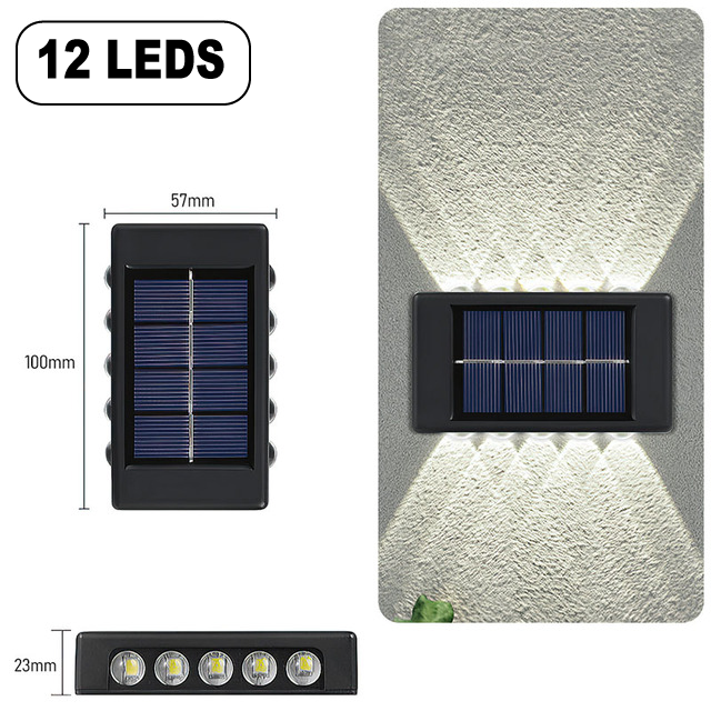 Lámparas Solares Bidireccionales de 12 luces