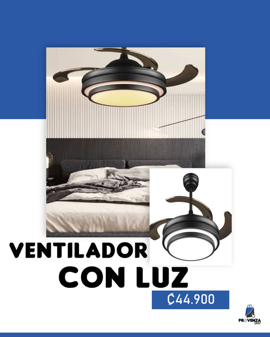 Lampara de Luz Lujo con Abanico